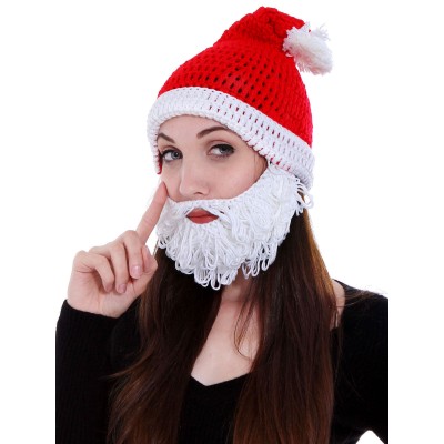 Adult Christmas Santa s Hat Beard Whiskers Beard Hand Crochet Cap 887415502745 eb-46558205